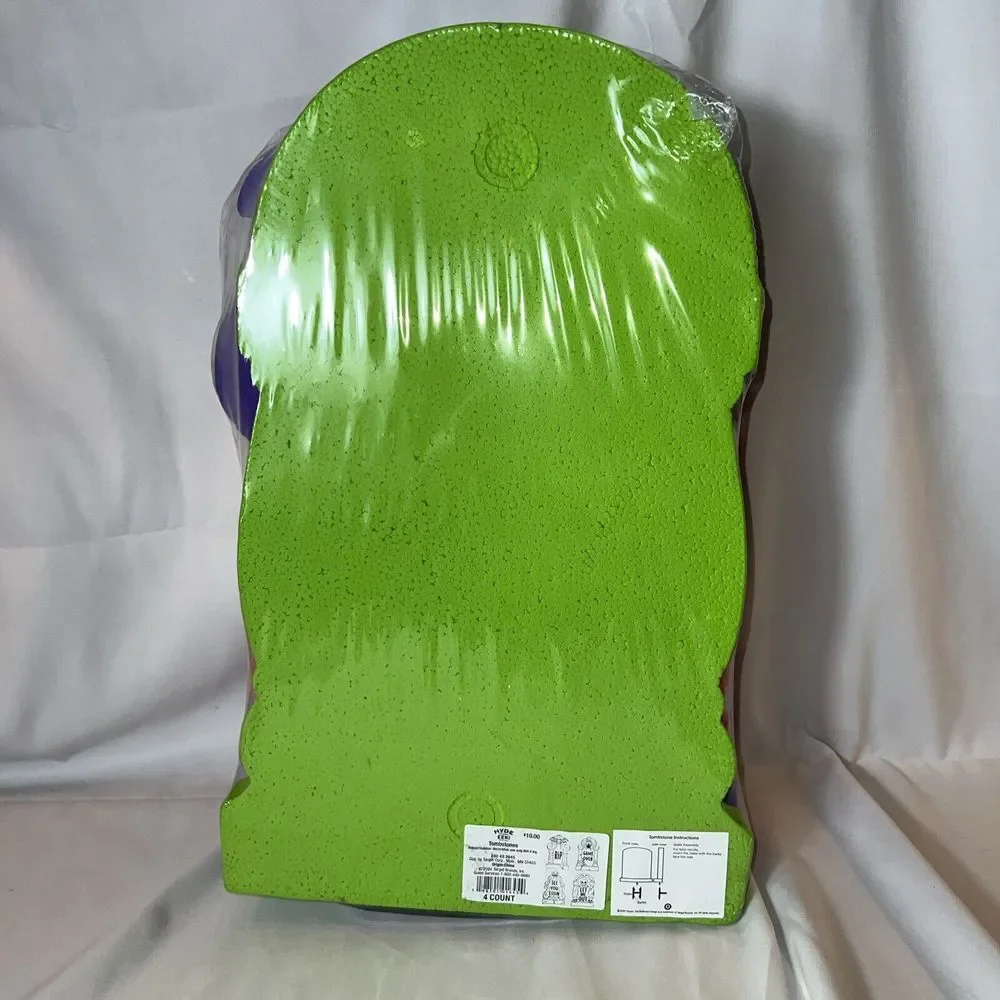 New 4 Pack Colorful Halloween Decorative Tombstones Foam Set Of‎ 4